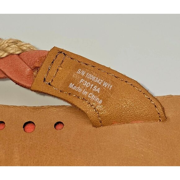 Ugg Australia Women's Tan Coral Leather Navie Braided Flip Flops Size 11 2641 - Picture 9 of 15